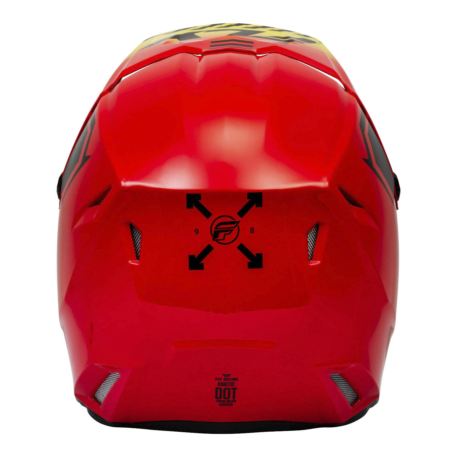 FLY Racing Kinetic Menace Motocross Helmet  Red / Black / Yellow - Image 2