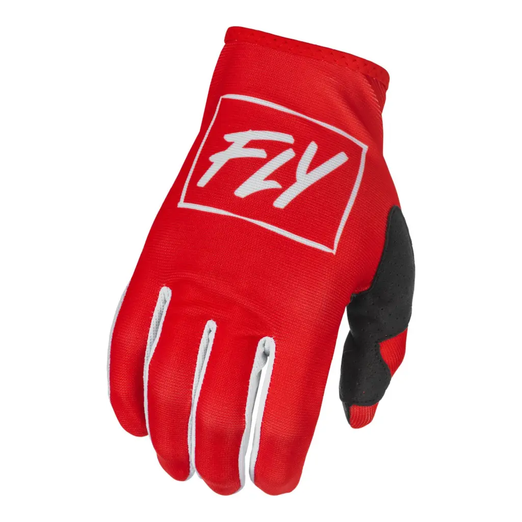 Fly Lite Hydrogen Youth Red/White Motocross Gloves