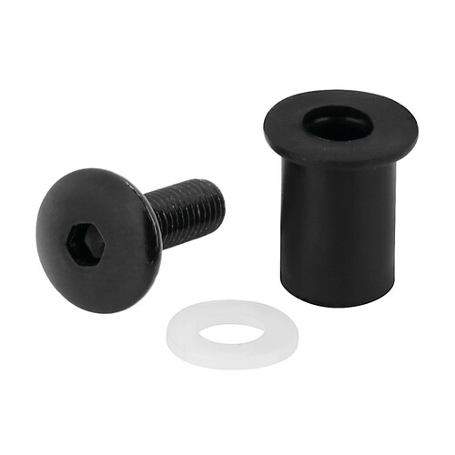 LAMPA SCREEN FIT-KITS, RUBBER NUT KITS WITH SCREW AND WASHERS (5 MA) - 10 PCS - BLACK - Image 1