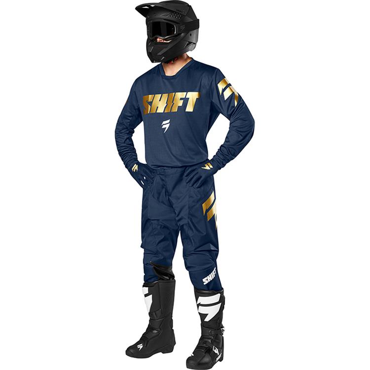 Motocross Pants Shift Whit3 Label Navy/Gold - Image 3