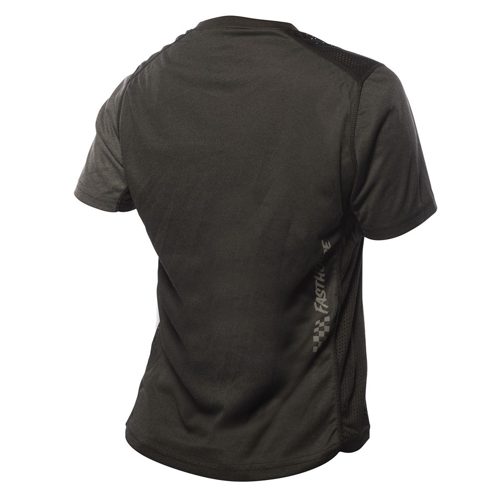 Fasthouse Classic Mercury Short Sleeved Jersey Ladies Black Heather/Charcoal Heather - Image 2