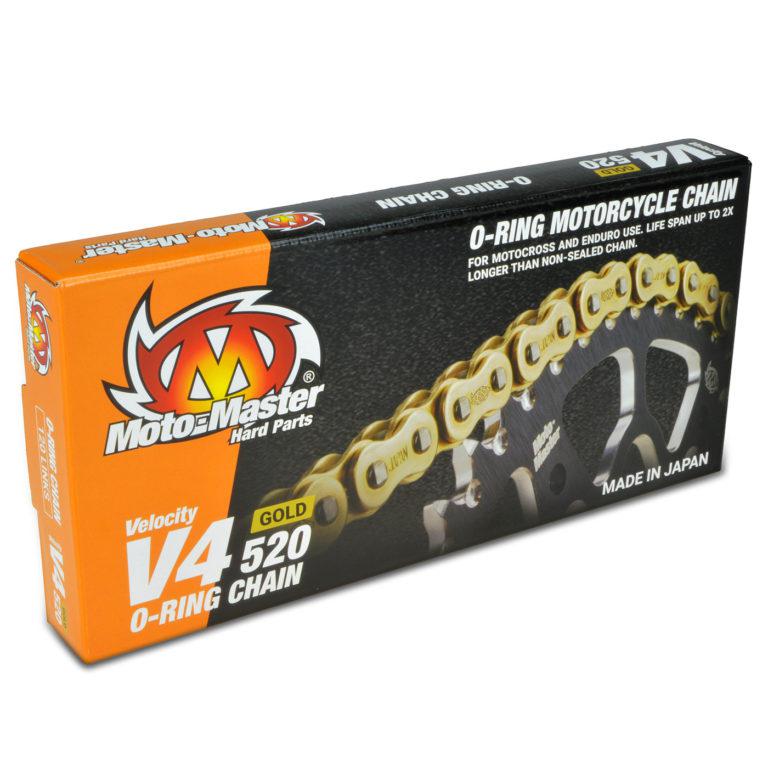 RIVET LINK 520 O-RING GOLD V4 MOTO-MASTER MADE IN JAPAN - Image 1