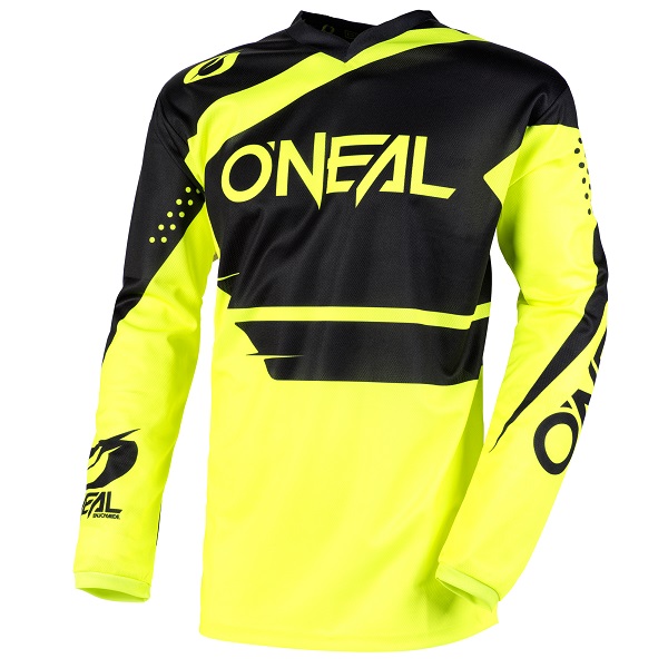 O'Neal Element Racewear Black/Yellow Motocross Jersey - Image 3