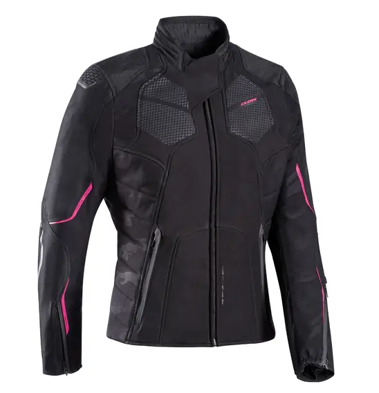 Ixon Cell Road Jacket Ladies Black/Fuchsia