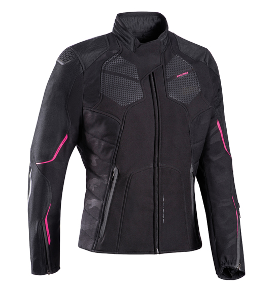 Ixon Cell Road Jacket Ladies Black/Fuchsia - Image 1