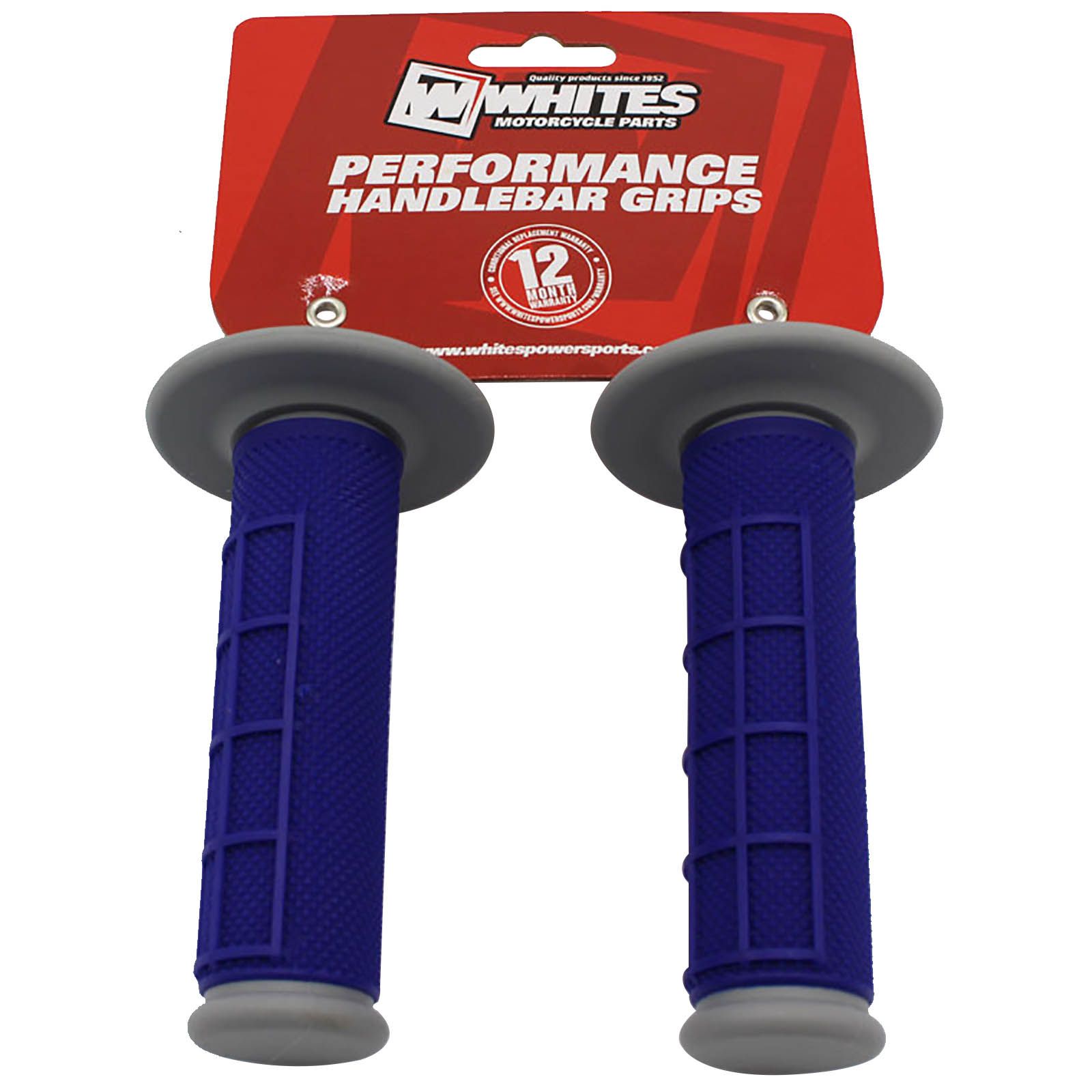WHITES MX HALF WAFFLE GRIP GRY/BLU - Image 1