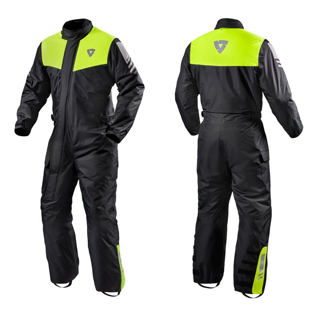 Rev'it Pacific 3 H2O Rainsuit Black-Neon Yellow - Image 1