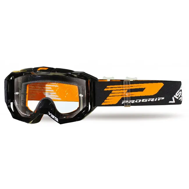 PG3303 Goggle Black/Orange Clear Lens Progrip              [C]