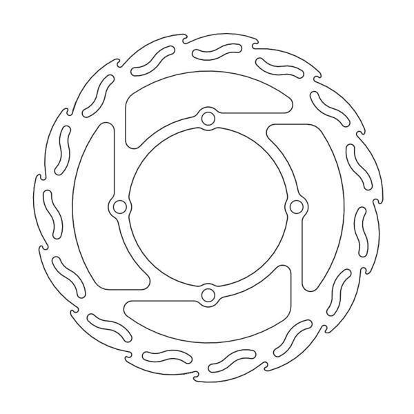 BRAKE DISC MOTO MASTER FLAME FRONT KAWASAKI KX125 KX250 06-08 KX250F KX450F 06-14 KLX450R 07-20 - Image 1