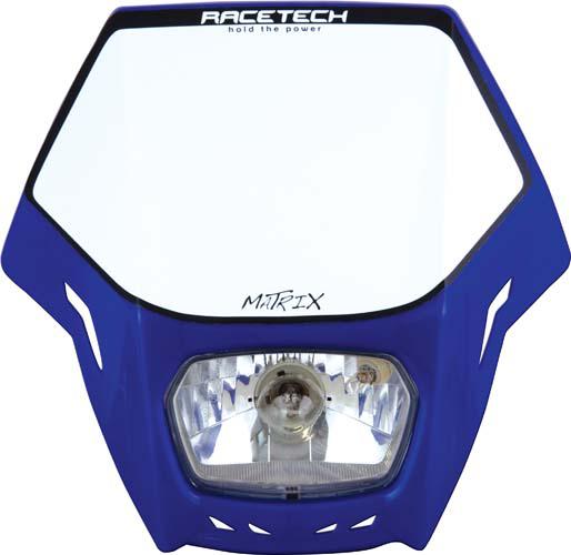 HEADLIGHT RTECH MATRIXYZF E9CERT STREET USE PARKLIGHT &HALOGEN BA20D 12V 35WBULB &HOLDER &FORK STR - Image 1