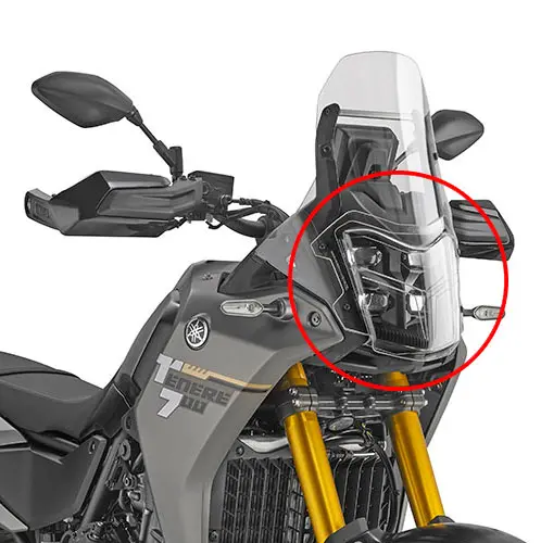 HEADLIGHT PROTECTION YAMAHA TENERE 700 '25-> CLEAR (NOT ROAD CERT)