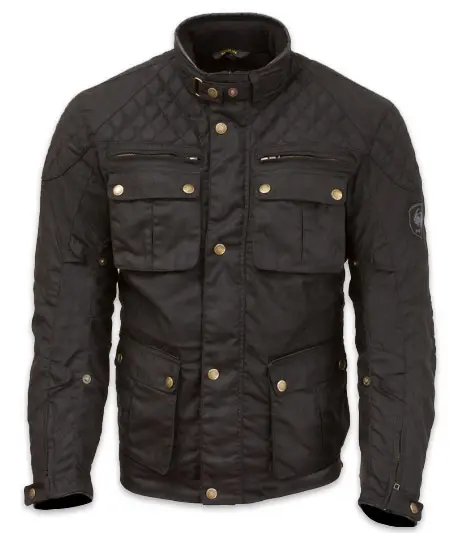 Merlon Edale Wax Cotton Road Jacket Black