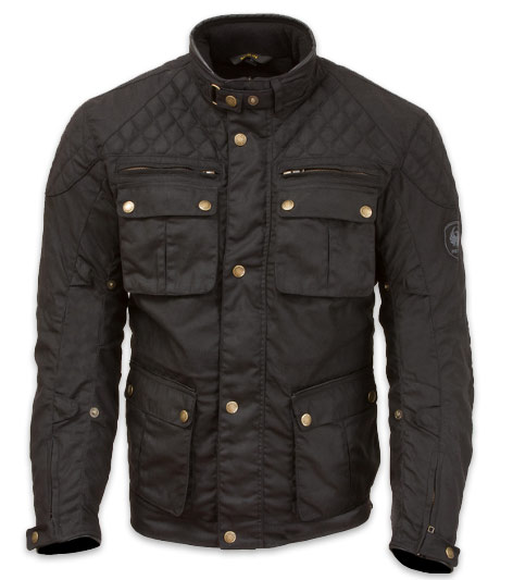 Merlon Edale Wax Cotton Road Jacket Black - Image 1