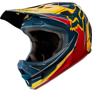 Helmet Fox Rampage Pro Carbon MIPS Red/Yellow - Image 1