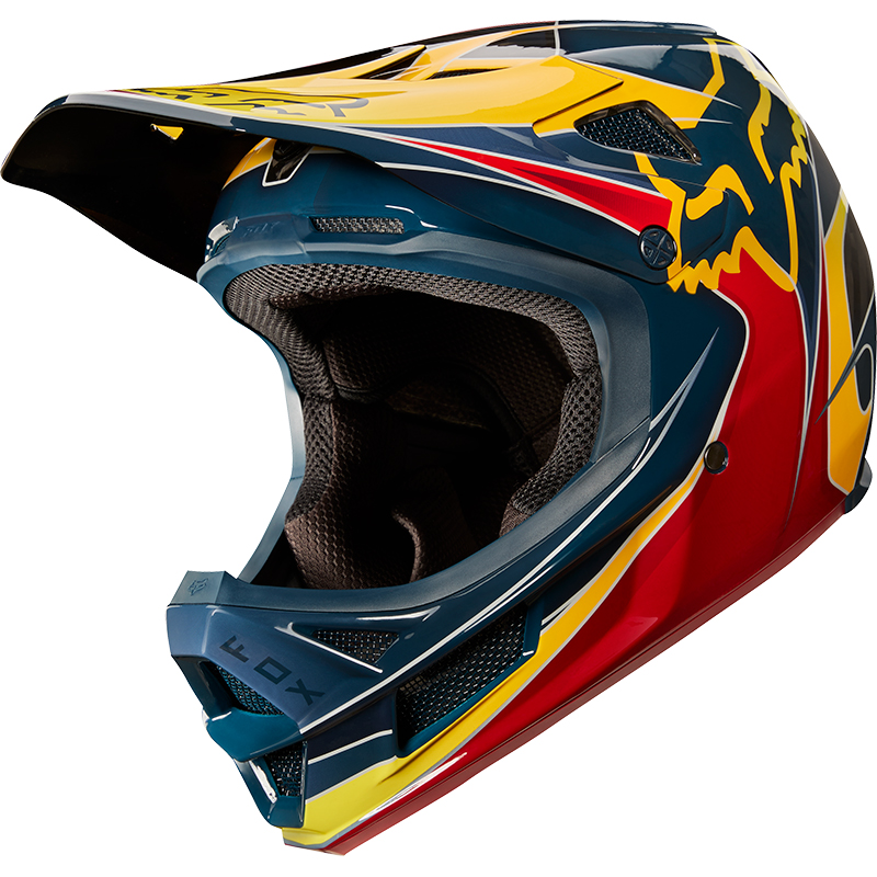 Helmet Fox Rampage Pro Carbon MIPS Red/Yellow - Image 1