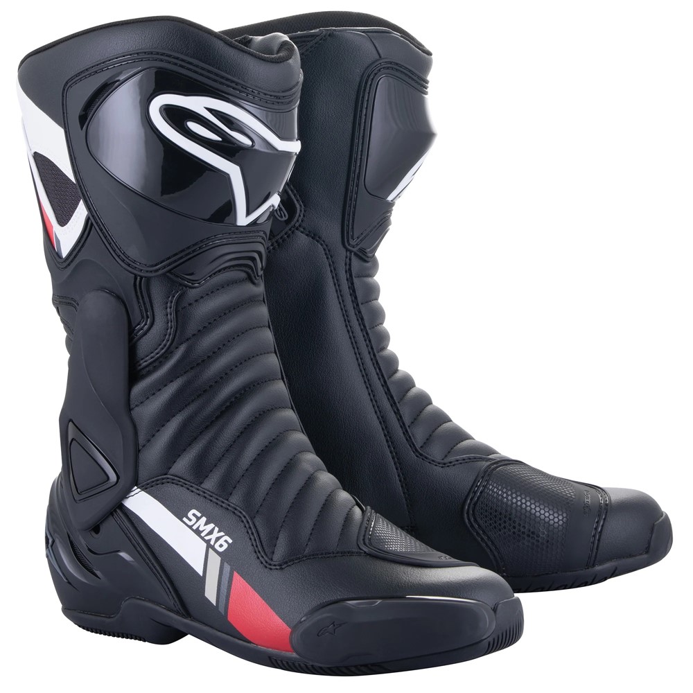 Alpinestars S-MX 6 V2 Road Boots Black/White/Gray - Image 1