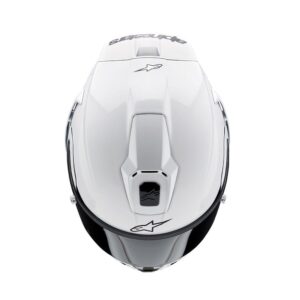 Alpinestars Supertech R10 Helmet Solid White Gloss/Matte Black - Image 4