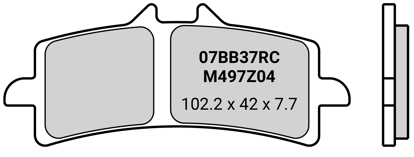 BRAKE PADS FRONT Z04 RACE SUPERBIKE CALLIPER 107A48639 - 07BB37 - Image 1