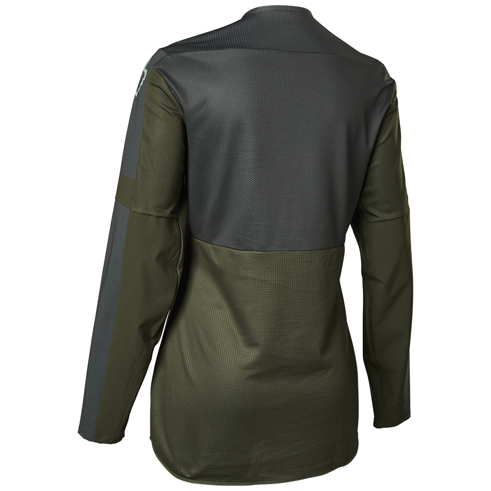 Fox Legion LT Womens Green Motocross Jersey - Image 3