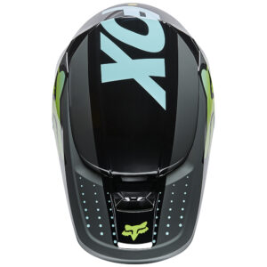 Fox V1 Trice Youth Teal Motocross Helmet - Image 3
