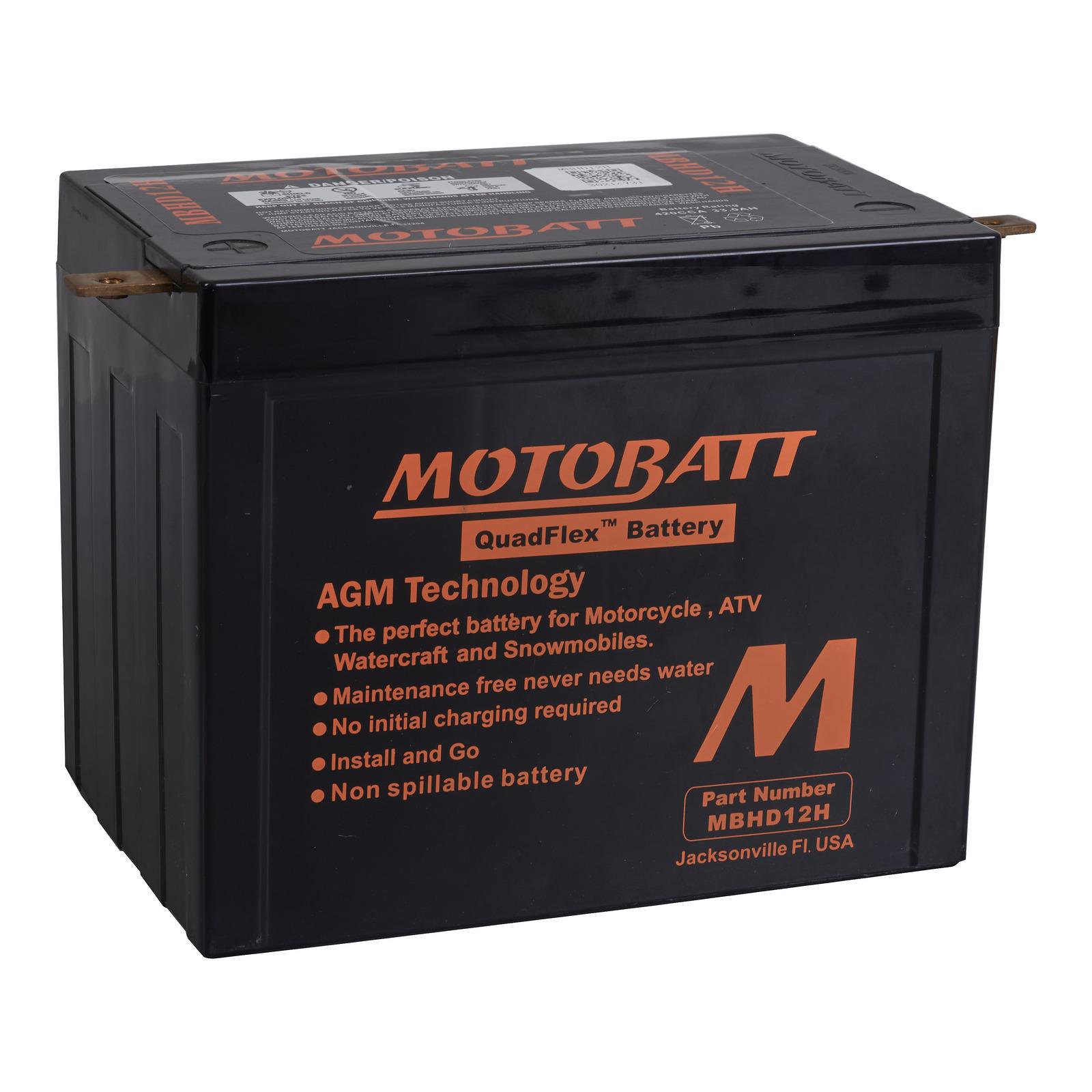Motobatt Battery Quadflex AGM - MBHD12H - Image 1