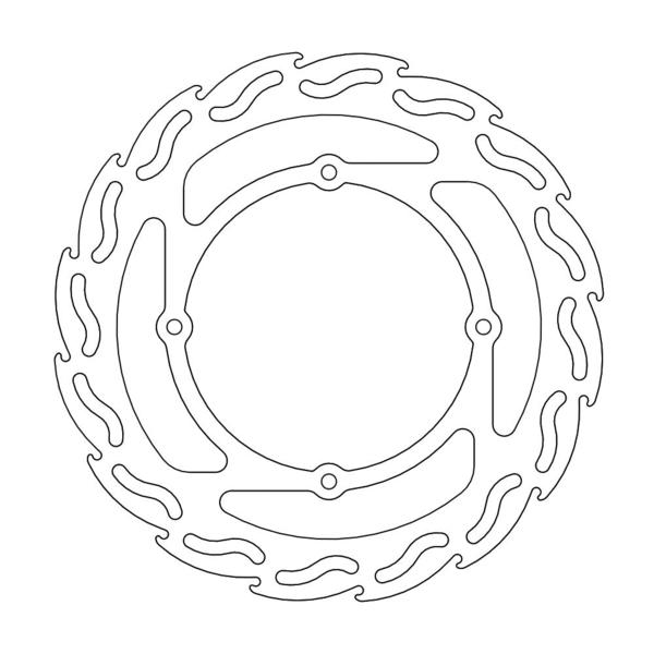 BRAKE DISC FRONT MOTO MASTER FLAME HONDA CR125R CR250R CR500R 92-94 CRF230F 04-09 CRF230L 08-10 - Image 1