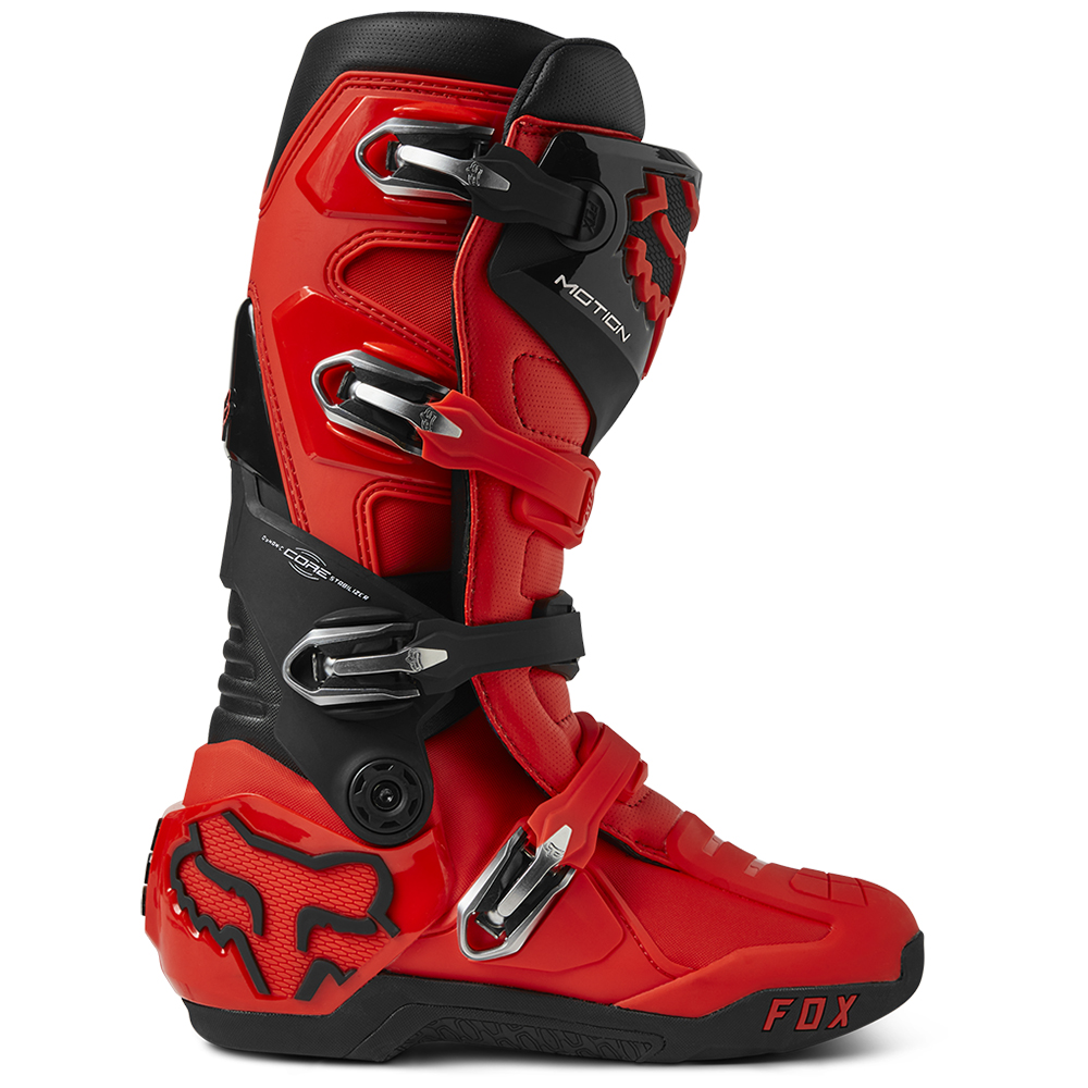 Fox Motion Motocross Boots Flo Red - Image 2