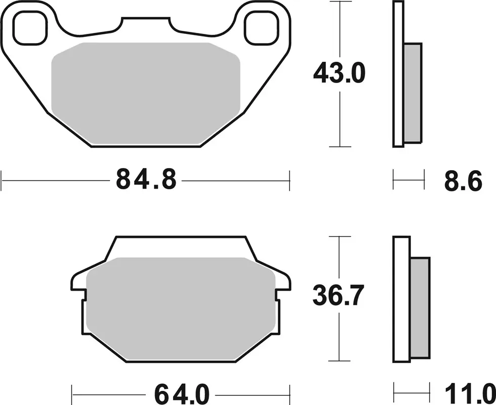 SBS 749SI Front/Rear Brake Pads