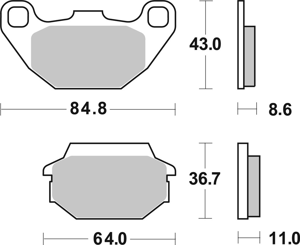 SBS 749SI Front/Rear Brake Pads - Image 1