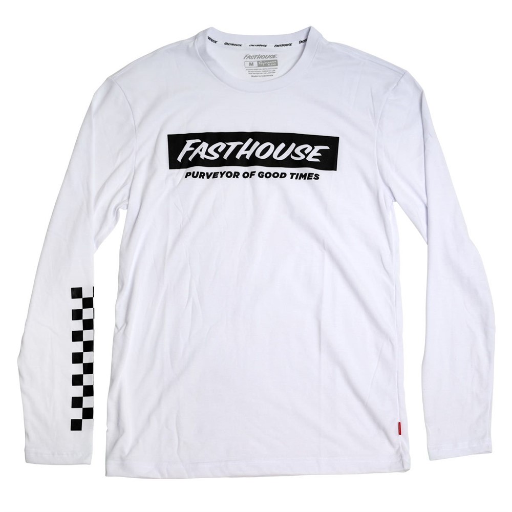 Fasthouse Brink Long Sleeve Tech Tee White - Image 2
