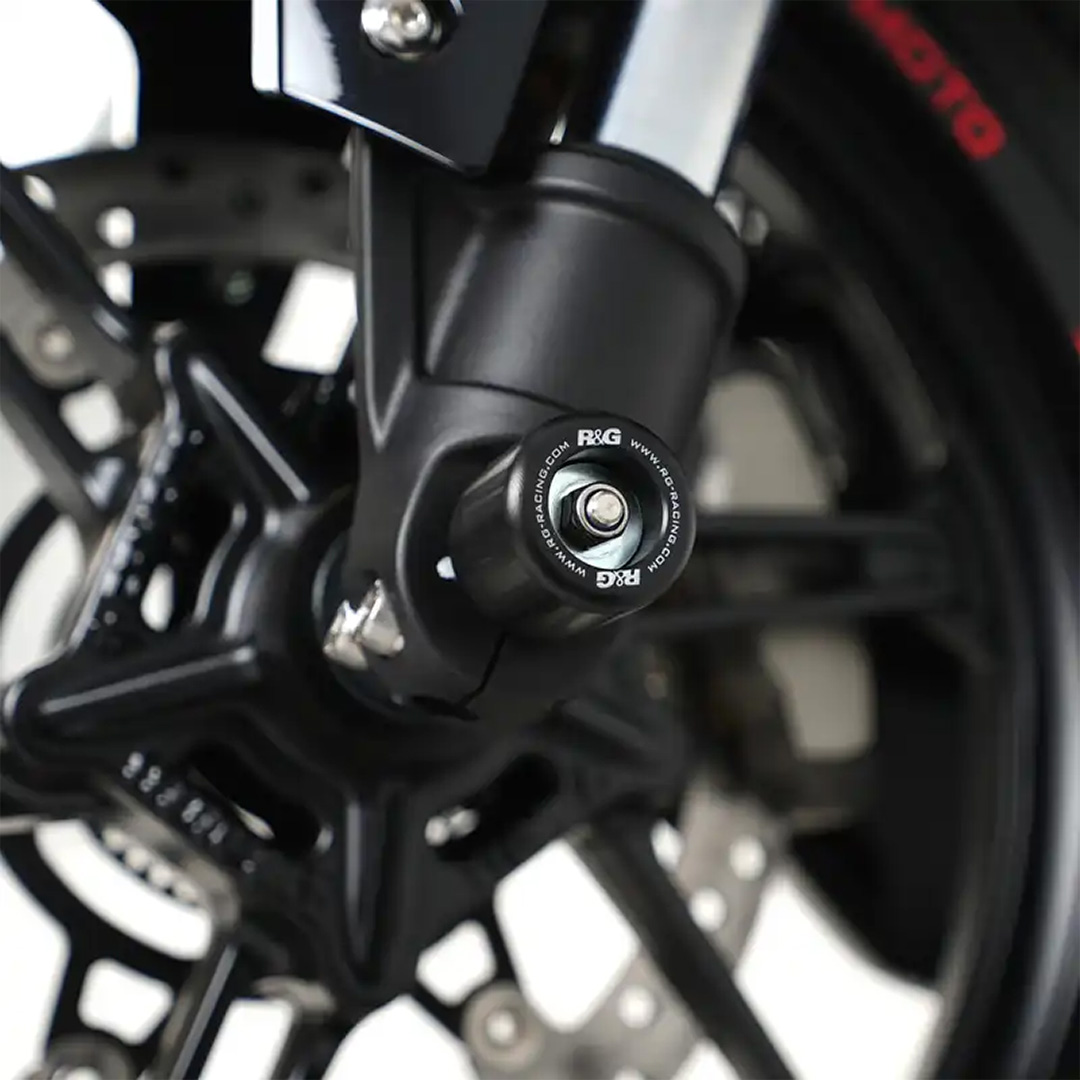 Fork Protectors for CFMoto 450SS/SR 23- Black R&G - Image 1