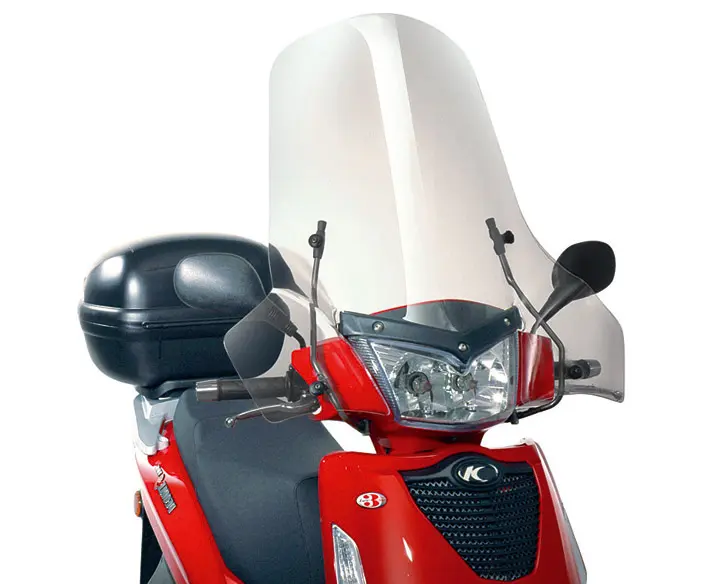 GIVI SCREEN KYMCO PEOPLE 50-200 '05-'15 CLEAR 64x71cm (NEEDS A137A)