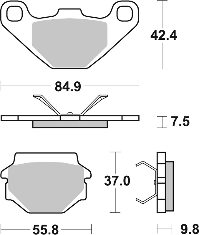 SBS 692RSI Front/Rear Brake Pads - Image 1