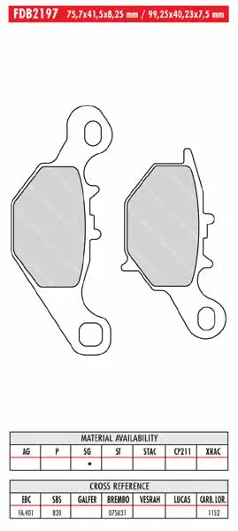 FERODO BRAKE BPADS 312ST