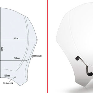 UNIVERSAL HEADLAMP BLACK FAIRING WITH SMOKED SCREEN (NEEDS KIT) - Image 3