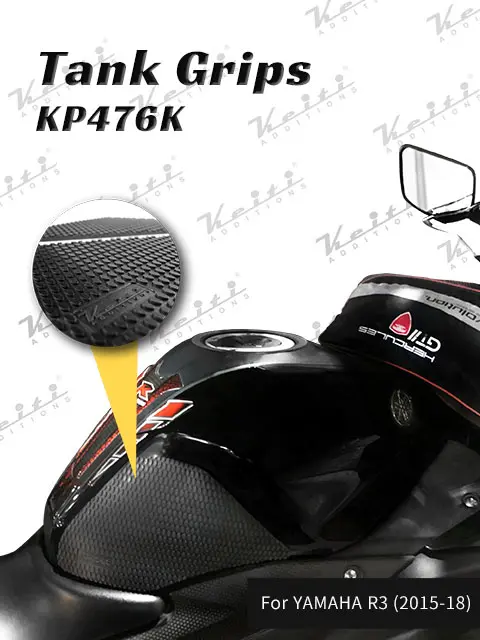 KEITI TANK GRIPS KAWASAKI ZX-6R/ZX-6 KKP473K [BLACK] NS