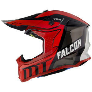 MT Falcon Motocross Helmet Warrior Gloss Pearl Red - Image 1