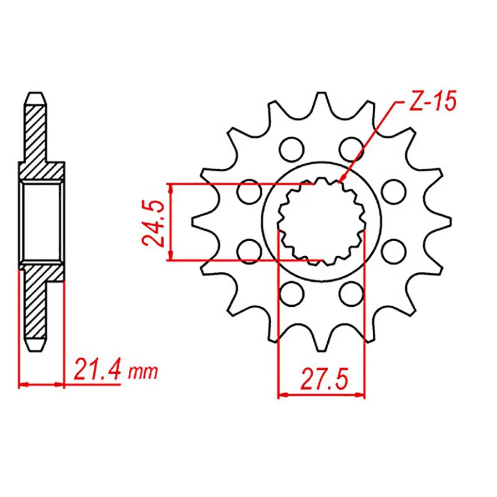 SPKT FRONT OE STEEL 709 17T #525