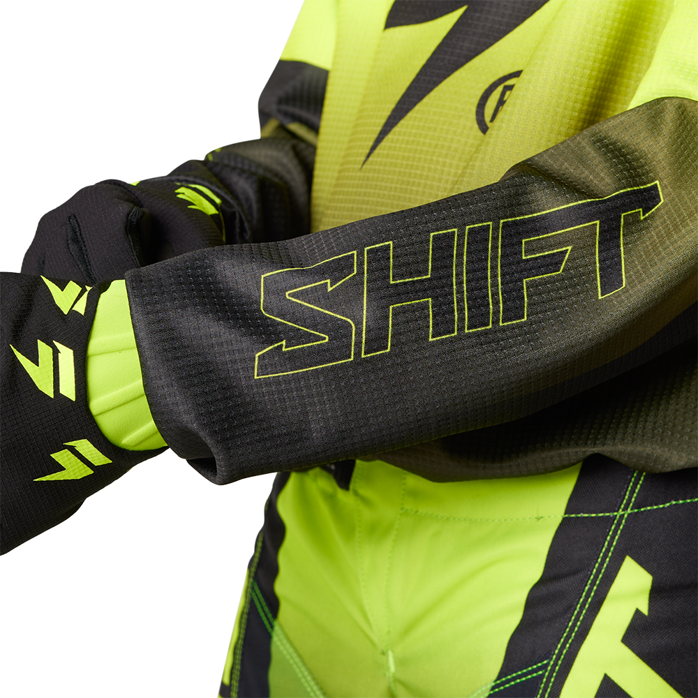 Shift White Label POSN Motocross Jeresy Youth Flo Yellow - Image 4
