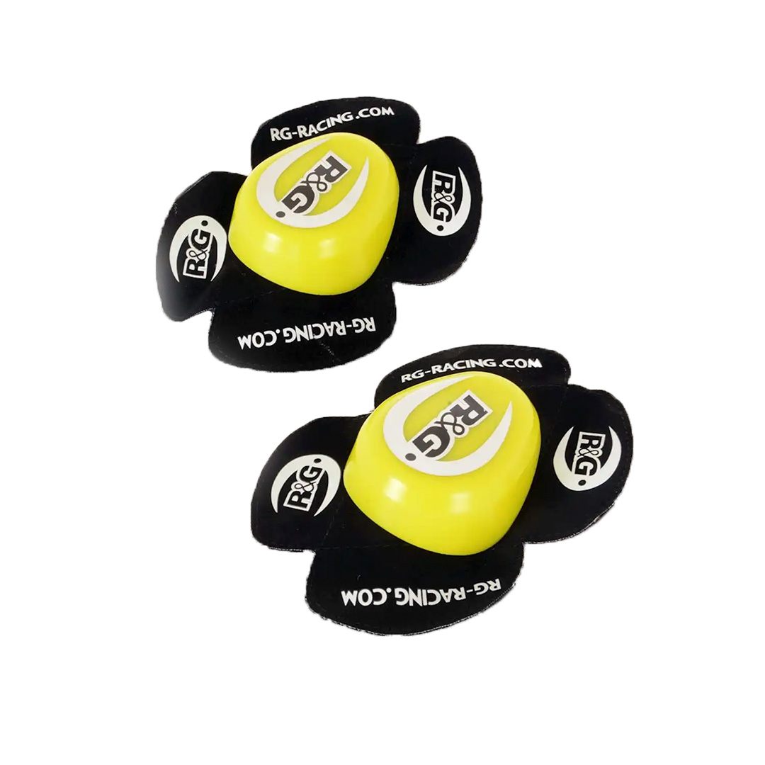 Wider Aero Knee Sliders Pair Yellow R&G - Image 1