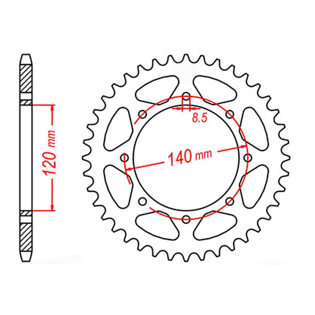 Sprocket Kit for Kawasaki KLR650 (2022–2024) - X-Ring Chain, 15/43