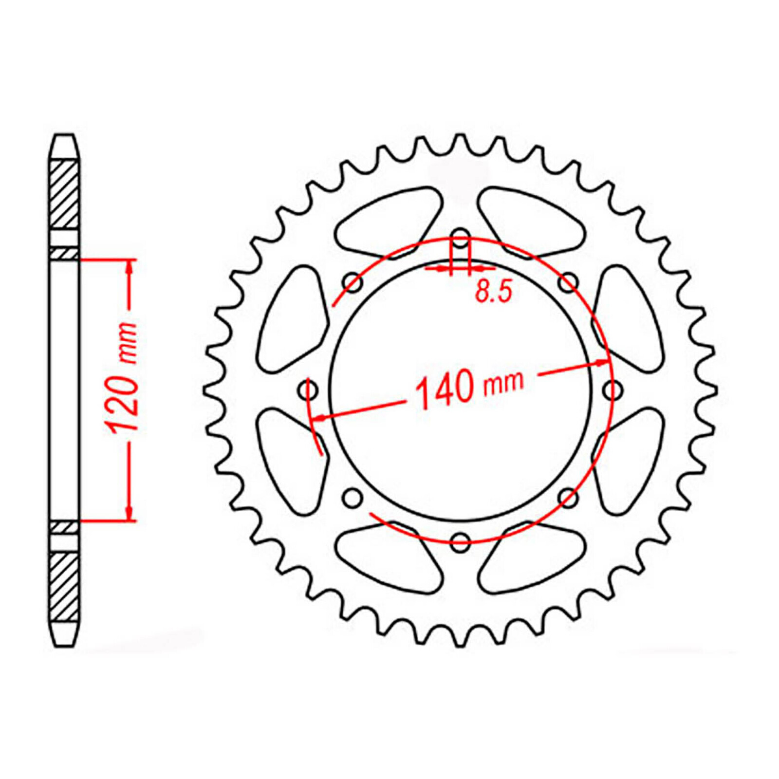 Sprocket Kit for Kawasaki KLR650 (2022–2024) - X-Ring Chain, 15/43 - Image 3