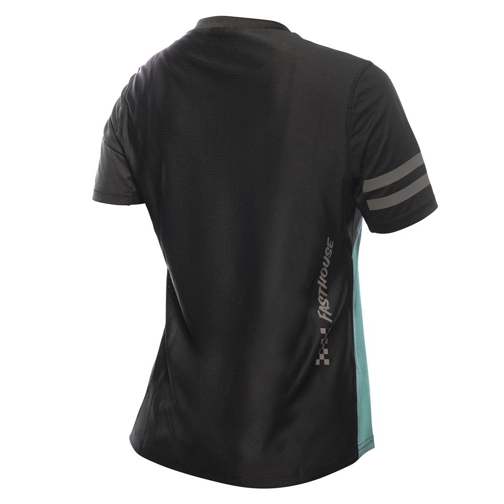 Fasthouse Alloy Sidewinder Short Sleeved Jersey Ladies Black/Teal - Image 2