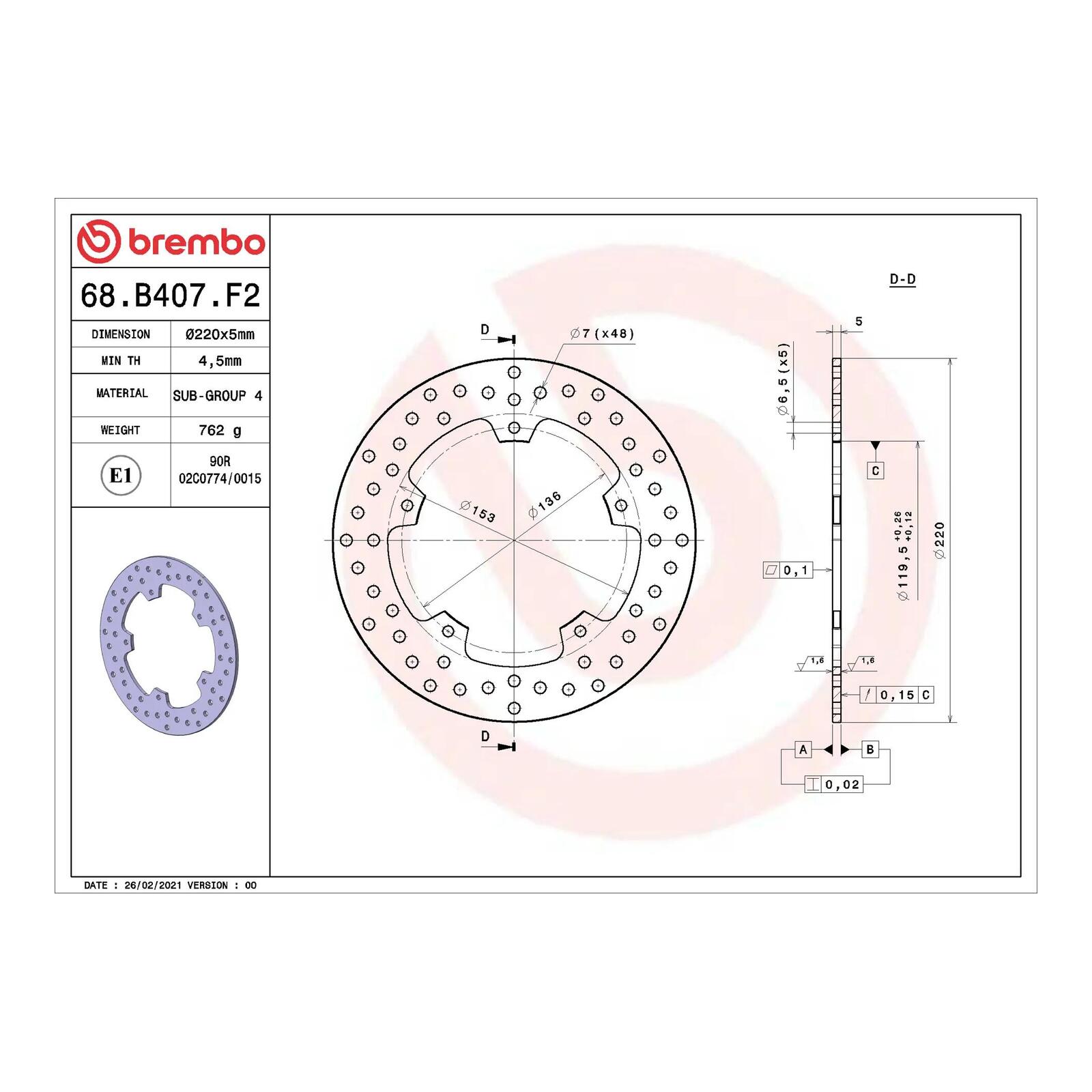 Brembo Brake Disc - Image 2