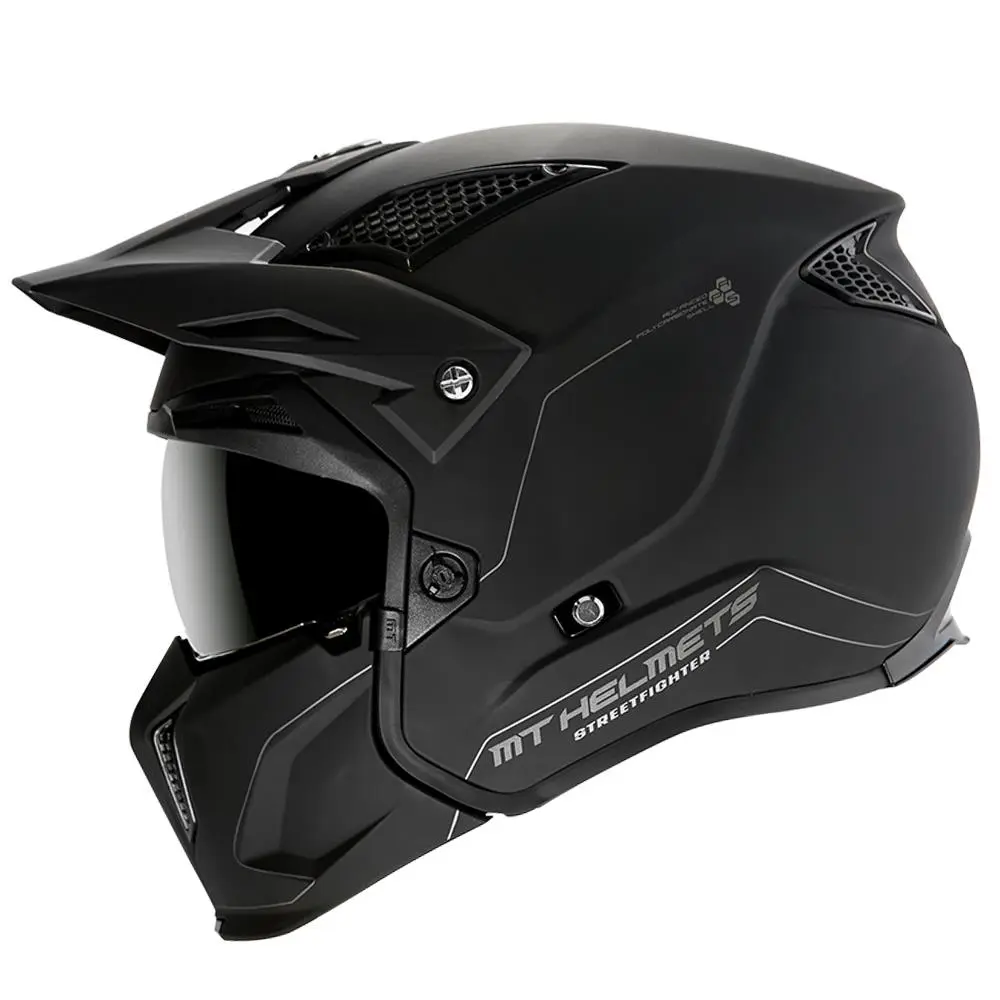 MT Streetfighter SV Open Face Helmet Matte Black