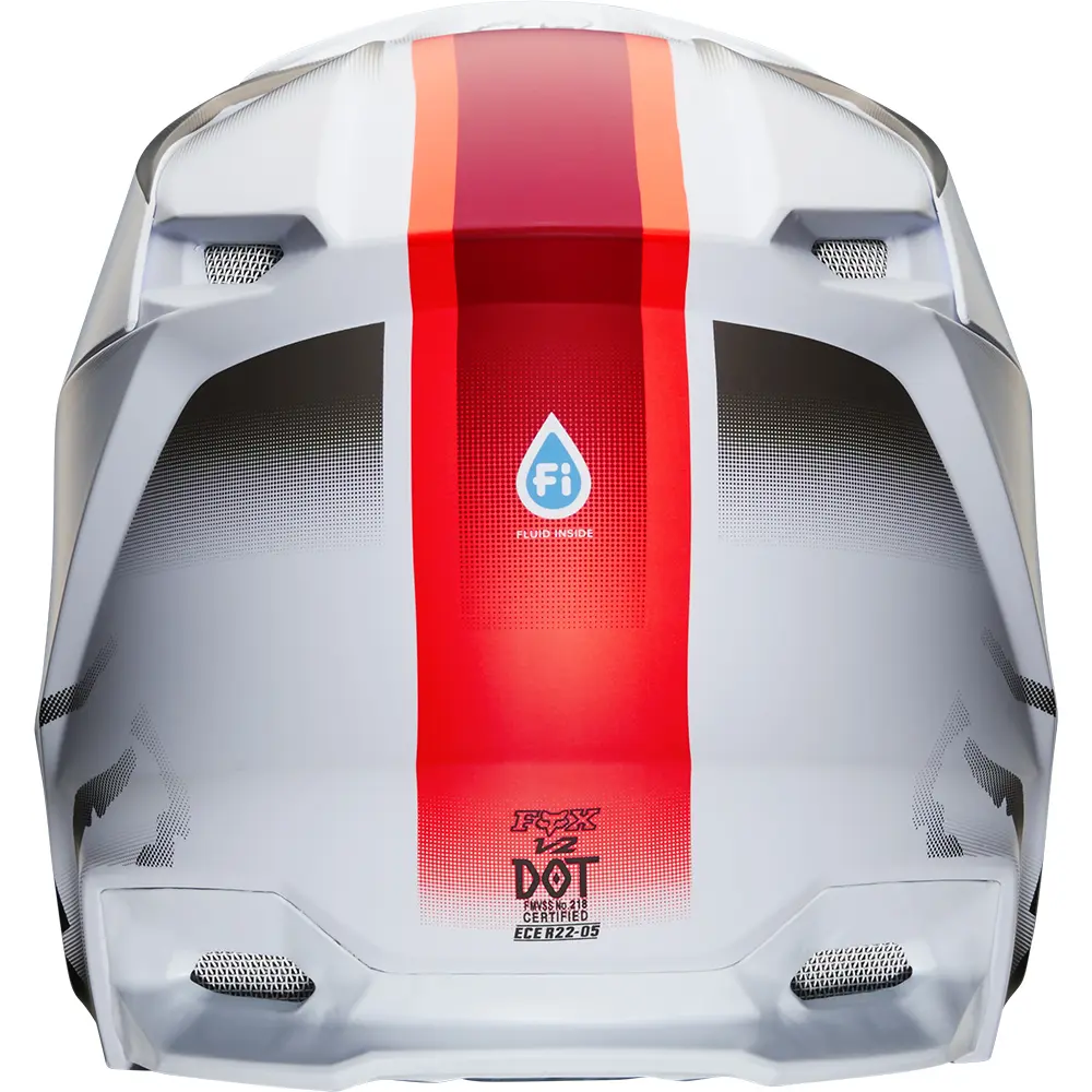 Fox V2 VLAR Youth White Motocross Helmet