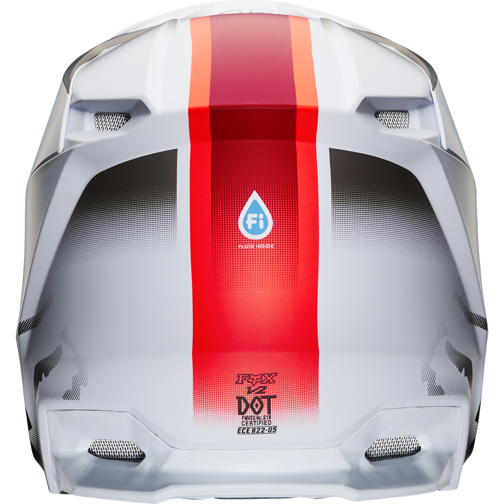 Fox V2 VLAR Youth White Motocross Helmet - Image 4