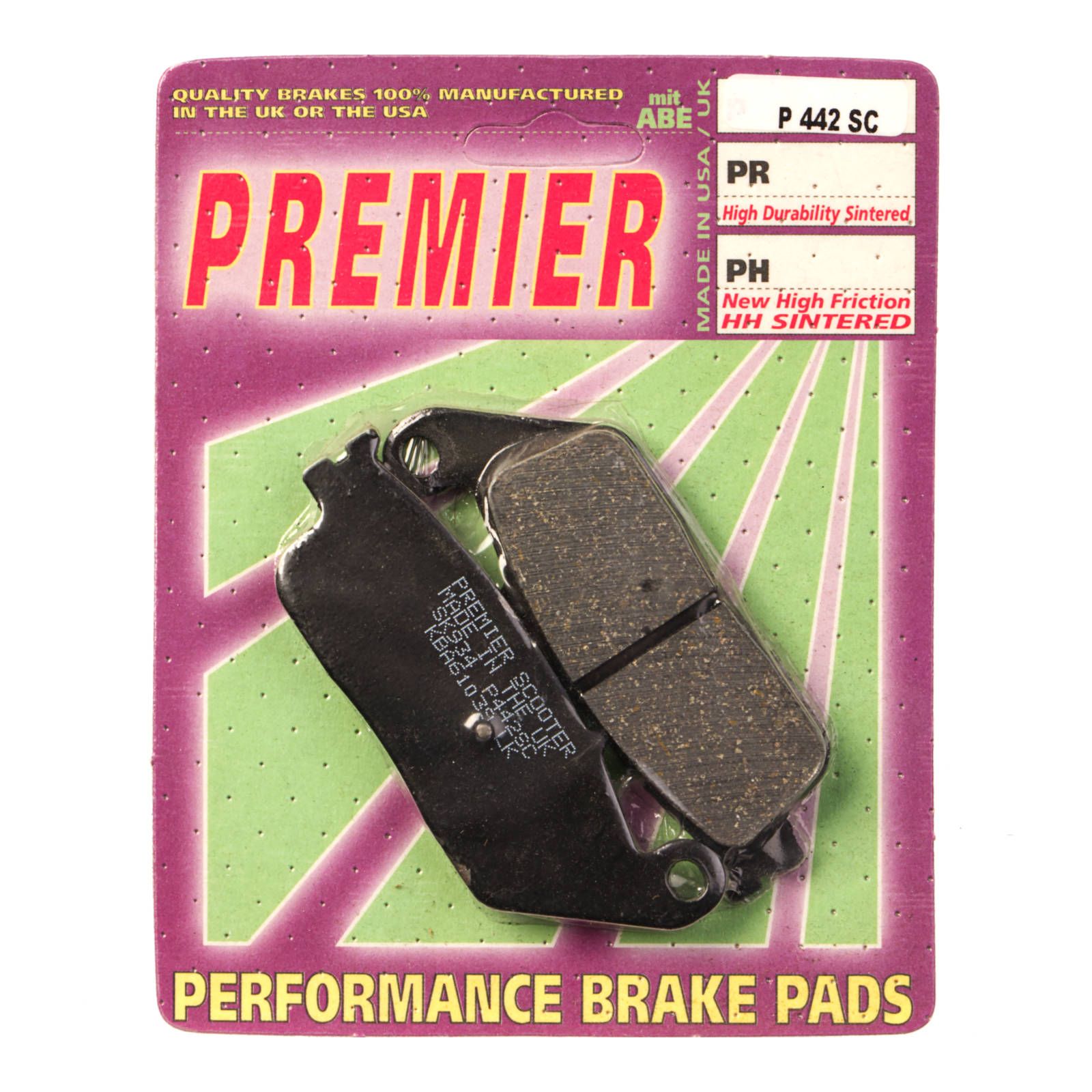PREMIER BRAKE PADS P442 - SCOOTER - Image 1