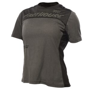 Fasthouse Classic Mercury Short Sleeved Jersey Ladies Black Heather/Charcoal Heather - Image 1