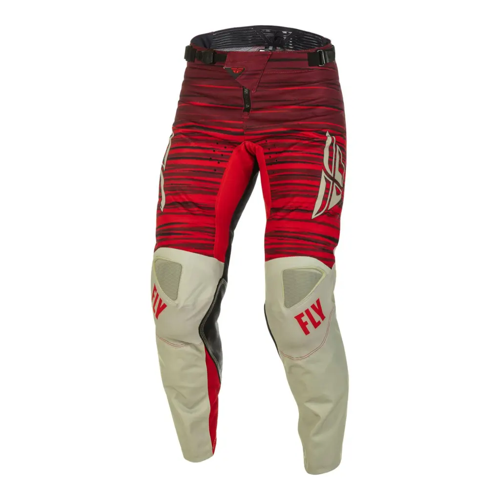 Fly Kinetic Wave Motocross Pants Light Grey/Red